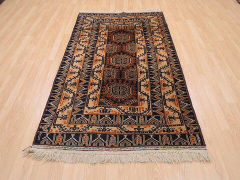 Baluch Brown Hand Knotted 39 X 66  Area Rug 100-110189 Image 1