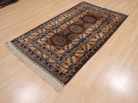 Baluch Brown Hand Knotted 39 X 66  Area Rug 100-110189 Image 2