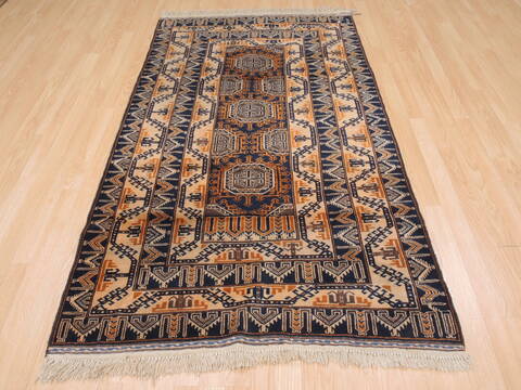 Baluch Brown Hand Knotted 39 X 66  Area Rug 100-110189 Image 4