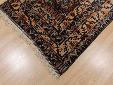 Baluch Brown Hand Knotted 39 X 66  Area Rug 100-110189 Image 5