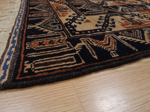 Baluch Brown Hand Knotted 39 X 66  Area Rug 100-110189 Image 8