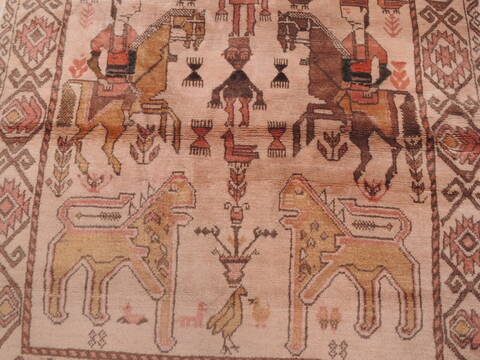 Baluch Beige Hand Knotted 33 X 60  Area Rug 100-110190 Image 11