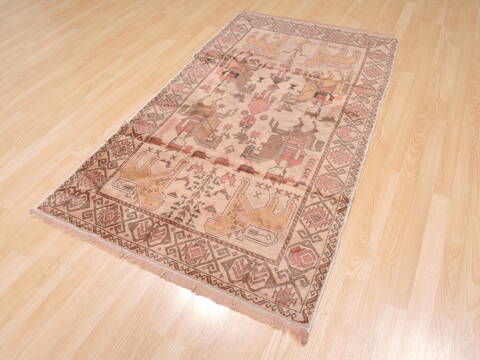 Baluch Beige Hand Knotted 33 X 60  Area Rug 100-110190 Image 3