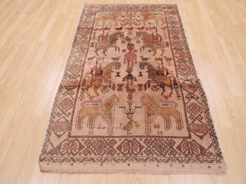 Baluch Beige Hand Knotted 33 X 60  Area Rug 100-110190 Image 8