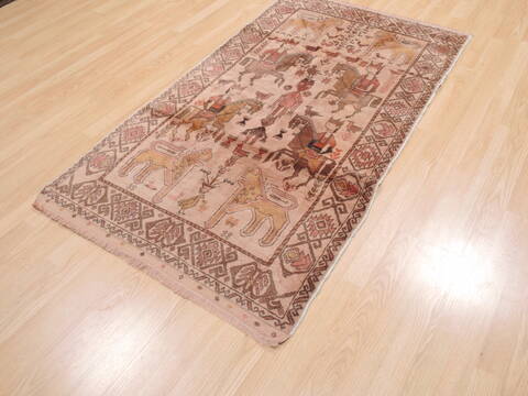 Baluch Beige Hand Knotted 33 X 60  Area Rug 100-110190 Image 9