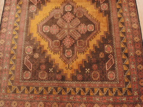 Baluch Yellow Hand Knotted 35 X 59  Area Rug 100-110195 Image 11