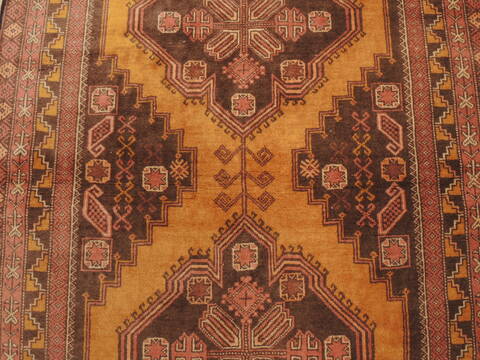 Baluch Yellow Hand Knotted 35 X 59  Area Rug 100-110195 Image 1