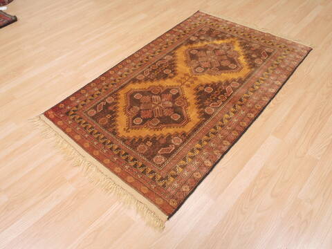 Baluch Yellow Hand Knotted 35 X 59  Area Rug 100-110195 Image 2