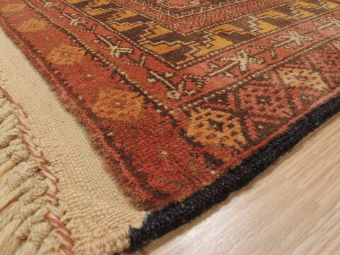 Baluch Yellow Hand Knotted 35 X 59  Area Rug 100-110195 Image 3