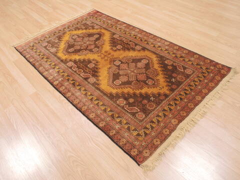 Baluch Yellow Hand Knotted 35 X 59  Area Rug 100-110195 Image 9