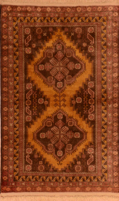 Baluch Yellow Hand Knotted 35 X 59  Area Rug 100-110195 Image 0