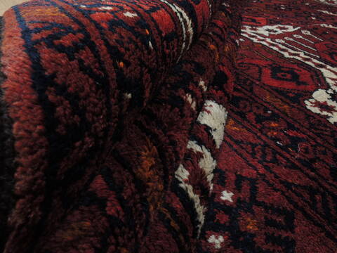 Baluch Red Hand Knotted 65 X 102  Area Rug 100-110199 Image 11