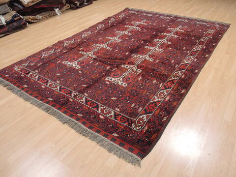 Baluch Red Hand Knotted 65 X 102  Area Rug 100-110199 Image 2