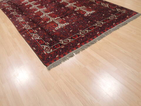 Baluch Red Hand Knotted 65 X 102  Area Rug 100-110199 Image 3