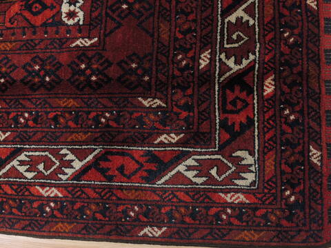 Baluch Red Hand Knotted 65 X 102  Area Rug 100-110199 Image 4