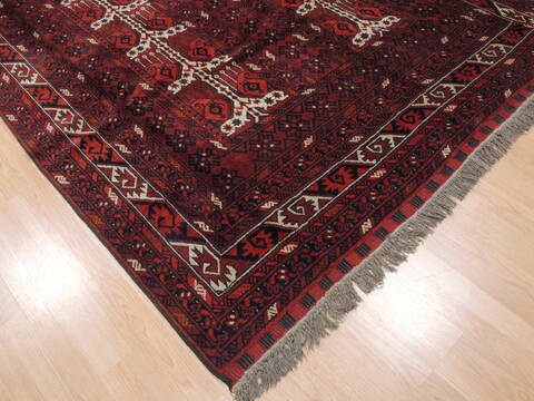 Baluch Red Hand Knotted 65 X 102  Area Rug 100-110199 Image 5