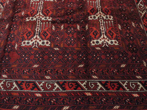 Baluch Red Hand Knotted 65 X 102  Area Rug 100-110199 Image 6