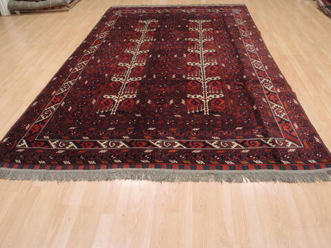 Baluch Red Hand Knotted 65 X 102  Area Rug 100-110199 Image 7