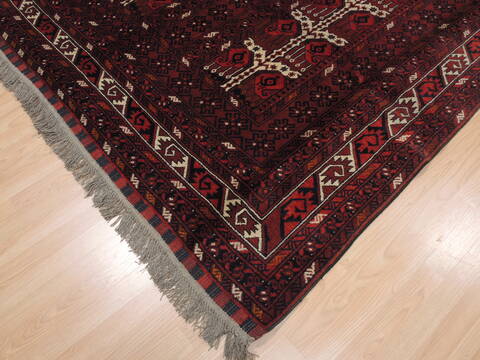 Baluch Red Hand Knotted 65 X 102  Area Rug 100-110199 Image 8