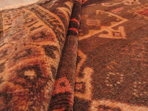 Baluch Brown Hand Knotted 38 X 64  Area Rug 100-110204 Image 3