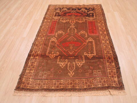 Baluch Brown Hand Knotted 38 X 64  Area Rug 100-110204 Image 6