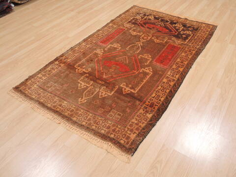 Baluch Brown Hand Knotted 38 X 64  Area Rug 100-110204 Image 7