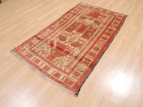 Baluch Beige Hand Knotted 32 X 57  Area Rug 100-110208 Image 2