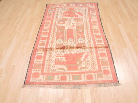 Baluch Beige Hand Knotted 32 X 57  Area Rug 100-110208 Image 3