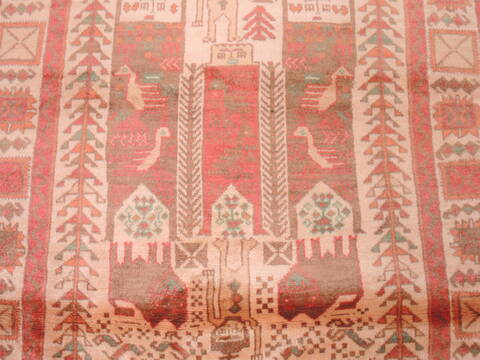 Baluch Beige Hand Knotted 32 X 57  Area Rug 100-110208 Image 6