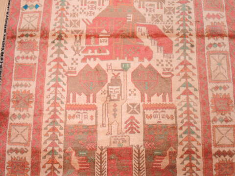 Baluch Beige Hand Knotted 32 X 57  Area Rug 100-110208 Image 7