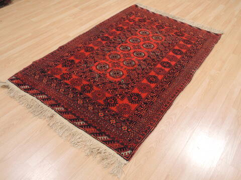 Khan Mohammadi Orange Hand Knotted 39 X 56  Area Rug 100-110218 Image 2