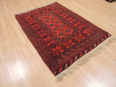 Khan Mohammadi Orange Hand Knotted 39 X 56  Area Rug 100-110218 Image 3