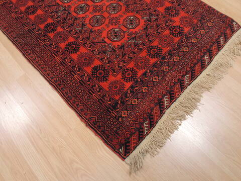 Khan Mohammadi Orange Hand Knotted 39 X 56  Area Rug 100-110218 Image 4
