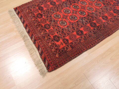 Khan Mohammadi Orange Hand Knotted 39 X 56  Area Rug 100-110218 Image 7