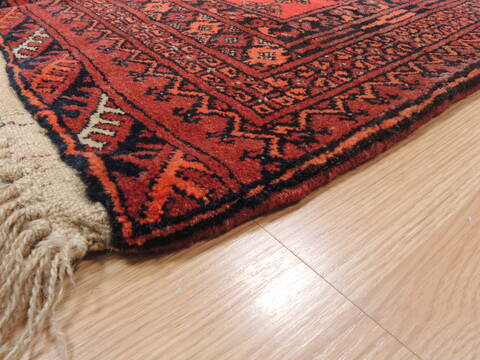 Khan Mohammadi Orange Hand Knotted 39 X 56  Area Rug 100-110218 Image 8