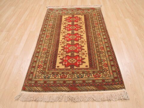 Baluch Beige Hand Knotted 33 X 55  Area Rug 100-110219 Image 1