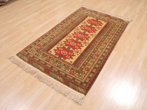 Baluch Beige Hand Knotted 33 X 55  Area Rug 100-110219 Image 2