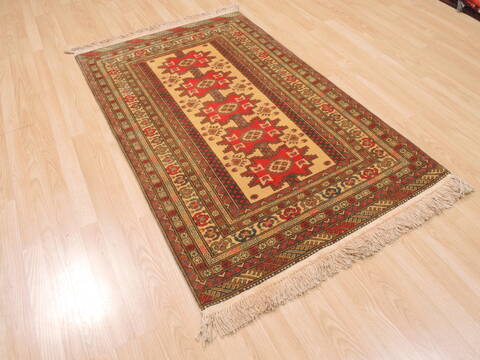 Baluch Beige Hand Knotted 33 X 55  Area Rug 100-110219 Image 3