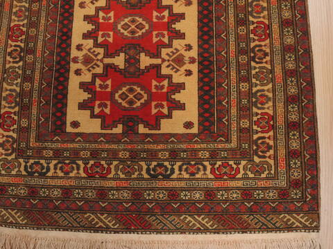 Baluch Beige Hand Knotted 33 X 55  Area Rug 100-110219 Image 5
