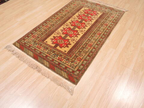 Baluch Beige Hand Knotted 33 X 55  Area Rug 100-110219 Image 7