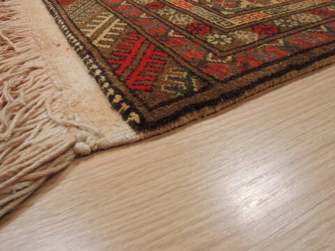 Baluch Beige Hand Knotted 33 X 55  Area Rug 100-110219 Image 9