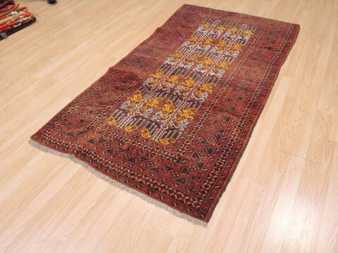 Baluch Brown Hand Knotted 36 X 69  Area Rug 100-110221 Image 1