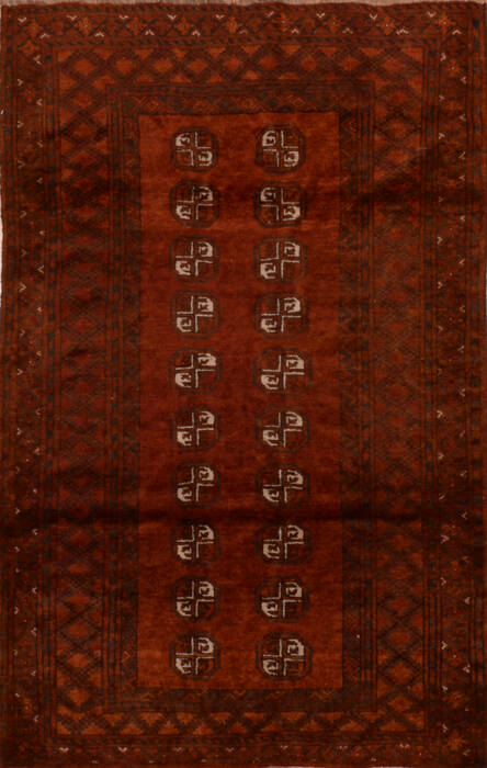 Baluch Brown Hand Knotted 311 X 65  Area Rug 100-110222 Image 0