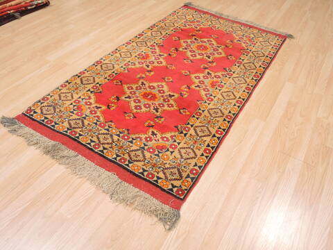 Baluch Orange Hand Knotted 35 X 62  Area Rug 100-110224 Image 7