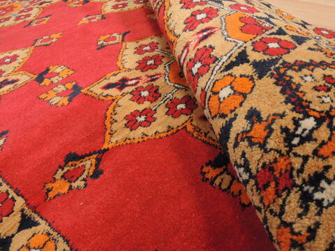Baluch Orange Hand Knotted 35 X 62  Area Rug 100-110224 Image 8