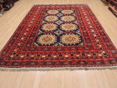 Khan Mohammadi Blue Hand Knotted 71 X 100  Area Rug 100-110226 Image 1