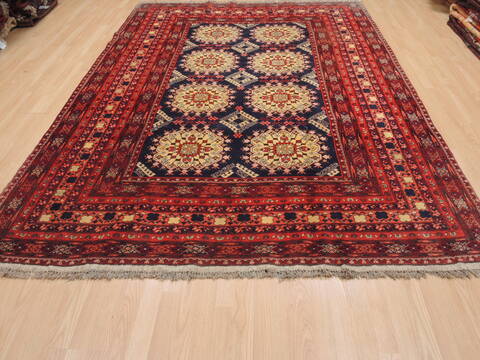 Khan Mohammadi Blue Hand Knotted 71 X 100  Area Rug 100-110226 Image 4