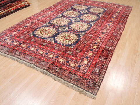 Khan Mohammadi Blue Hand Knotted 71 X 100  Area Rug 100-110226 Image 5