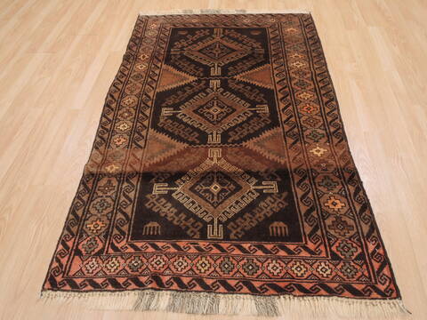Baluch Brown Hand Knotted 37 X 511  Area Rug 100-110229 Image 1