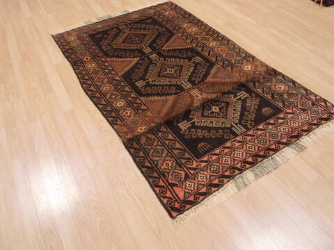 Baluch Brown Hand Knotted 37 X 511  Area Rug 100-110229 Image 3